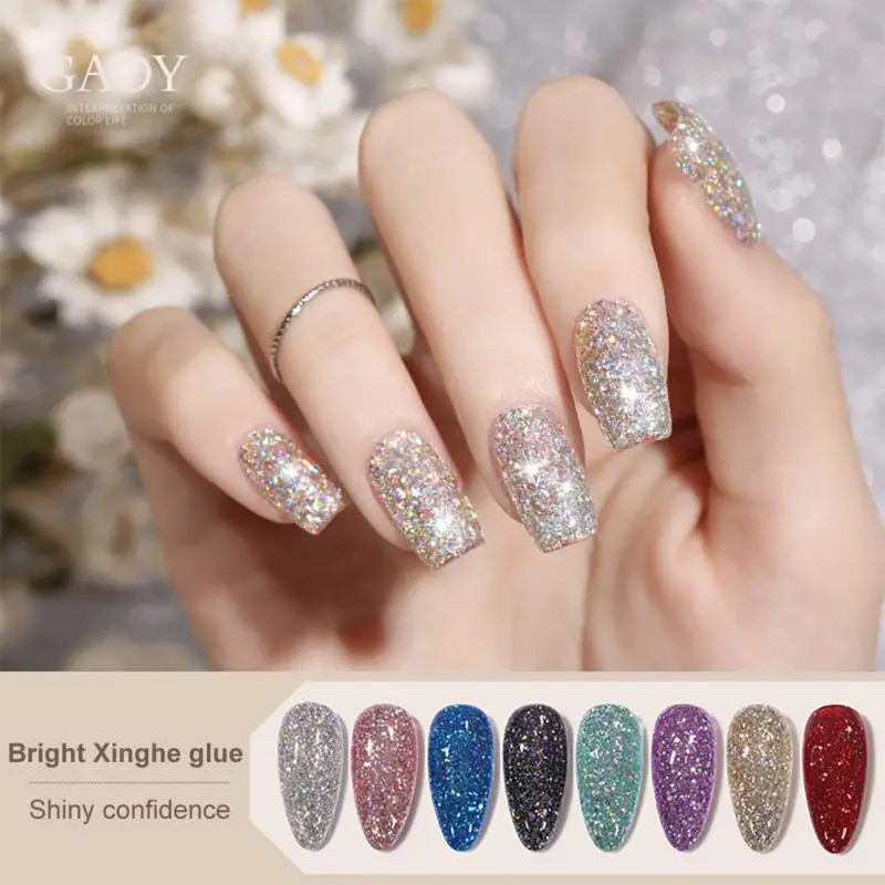 Nail Art Soak Off Varnish Long Lasting Nail Polish Glitter Gel Nail Polish High-quality Gel Nail Art Semi Permanent Long-lasting