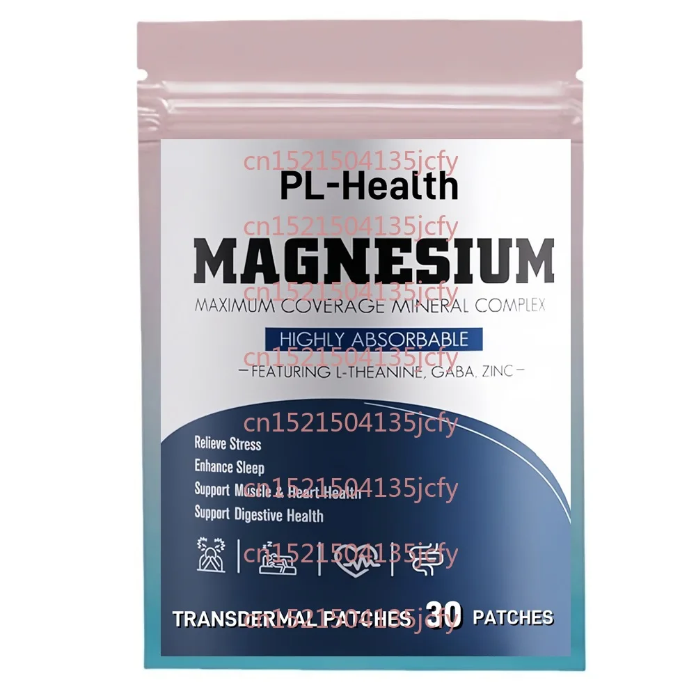 

30 Patches Magnesium Complex Transdermal Patches Magnesium Glycinate Citrate & Malate for Sleep, Calm & Stress Relief