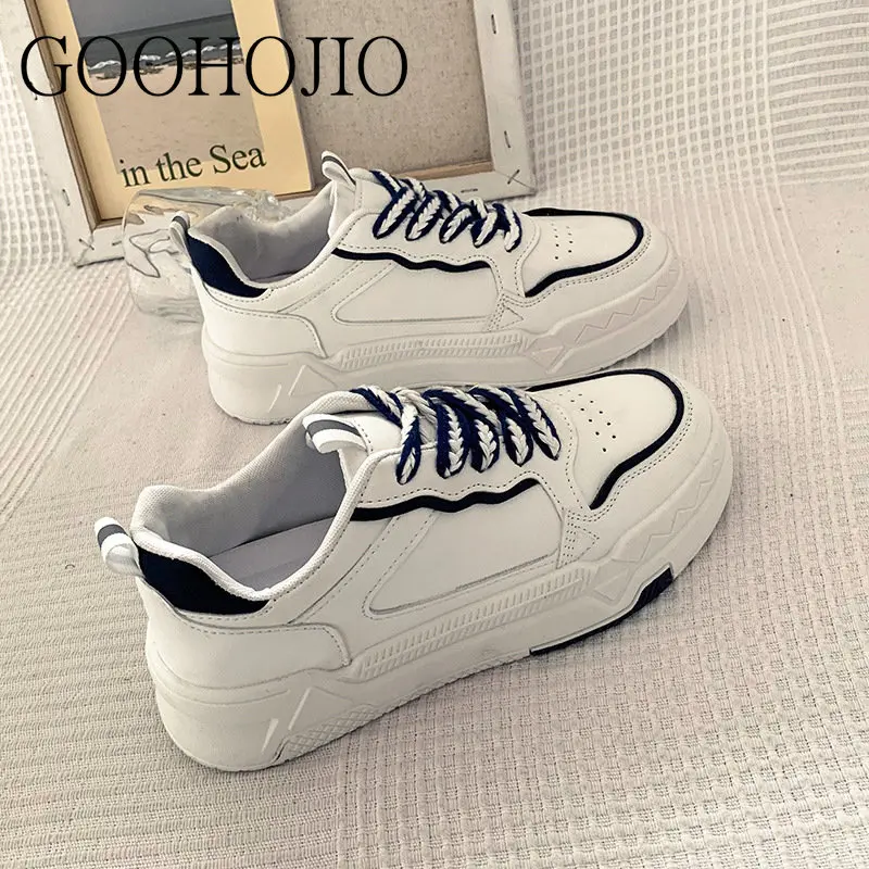 Sneakers College Style Women Shoes Women Vulcanize Shoes Light Casual Designer White Shoes Women Comfortable Lace-up Breathable