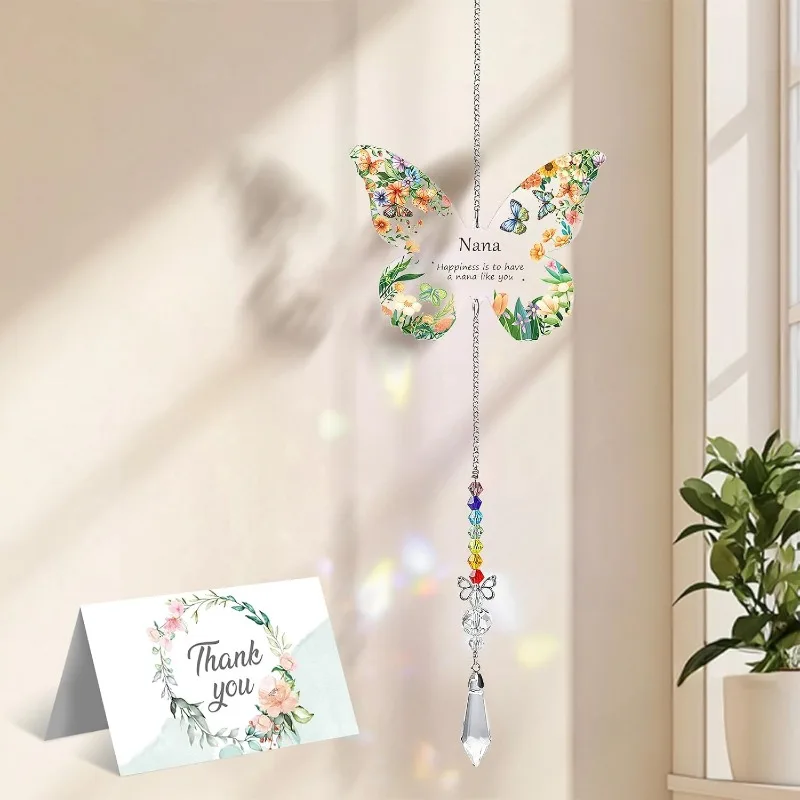 Crystal Ornament Tree of Life Rainbow Maker Crystal Light Catcher Prism Chakra Pendant Window Home Garden Decor Crystal