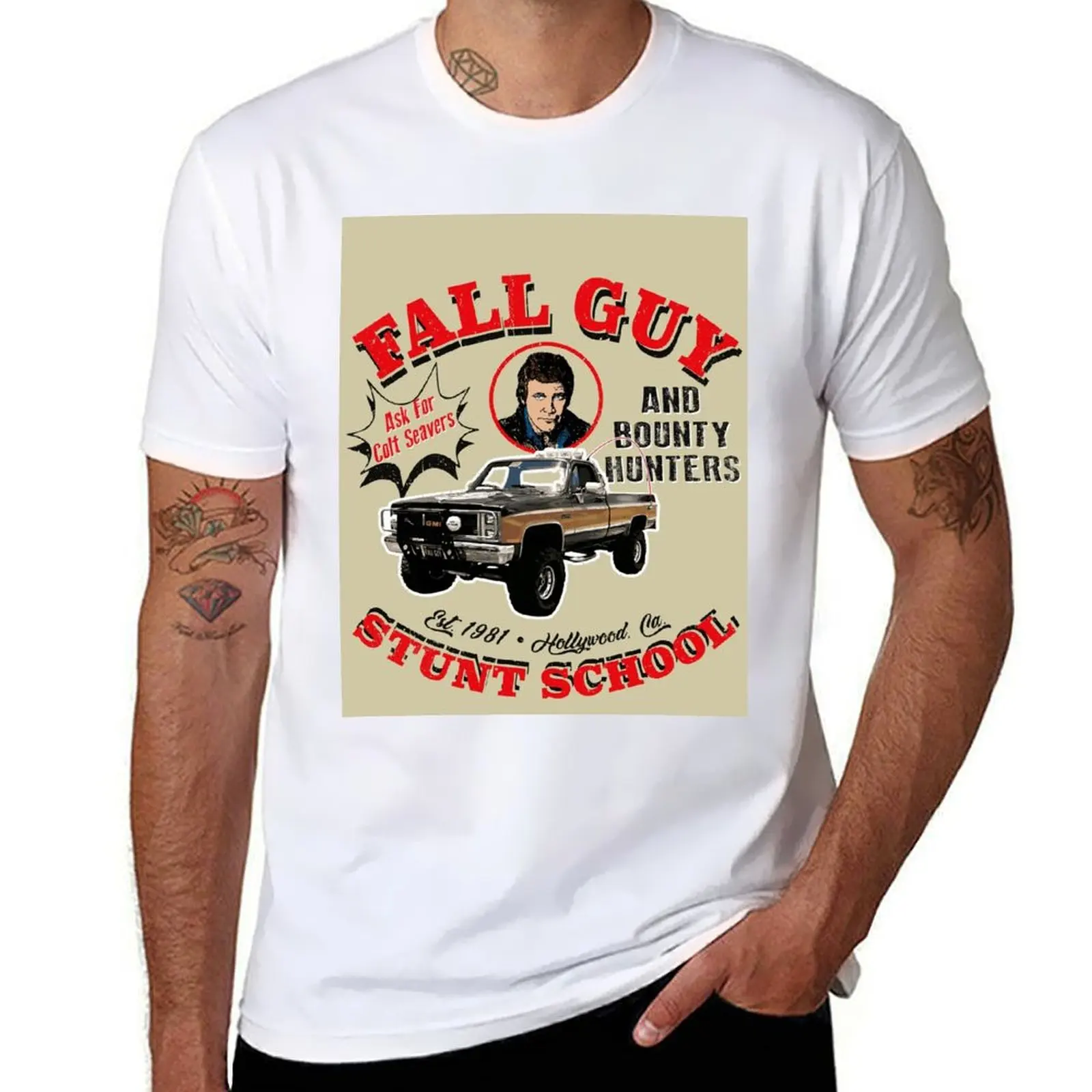 

Fall Guy Stunt School and Bounty Hunters T-Shirt funny t shirts cotton man t shirts graphic T-Shirt