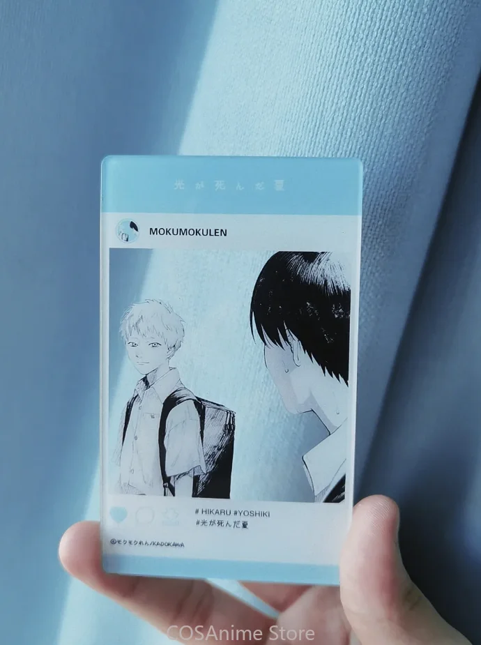 Juego popular The Summer Hikaru Died figura de Anime acrílico transparente tarjeta cuadrada coleccionables accesorio de mascota regalo para seguidores