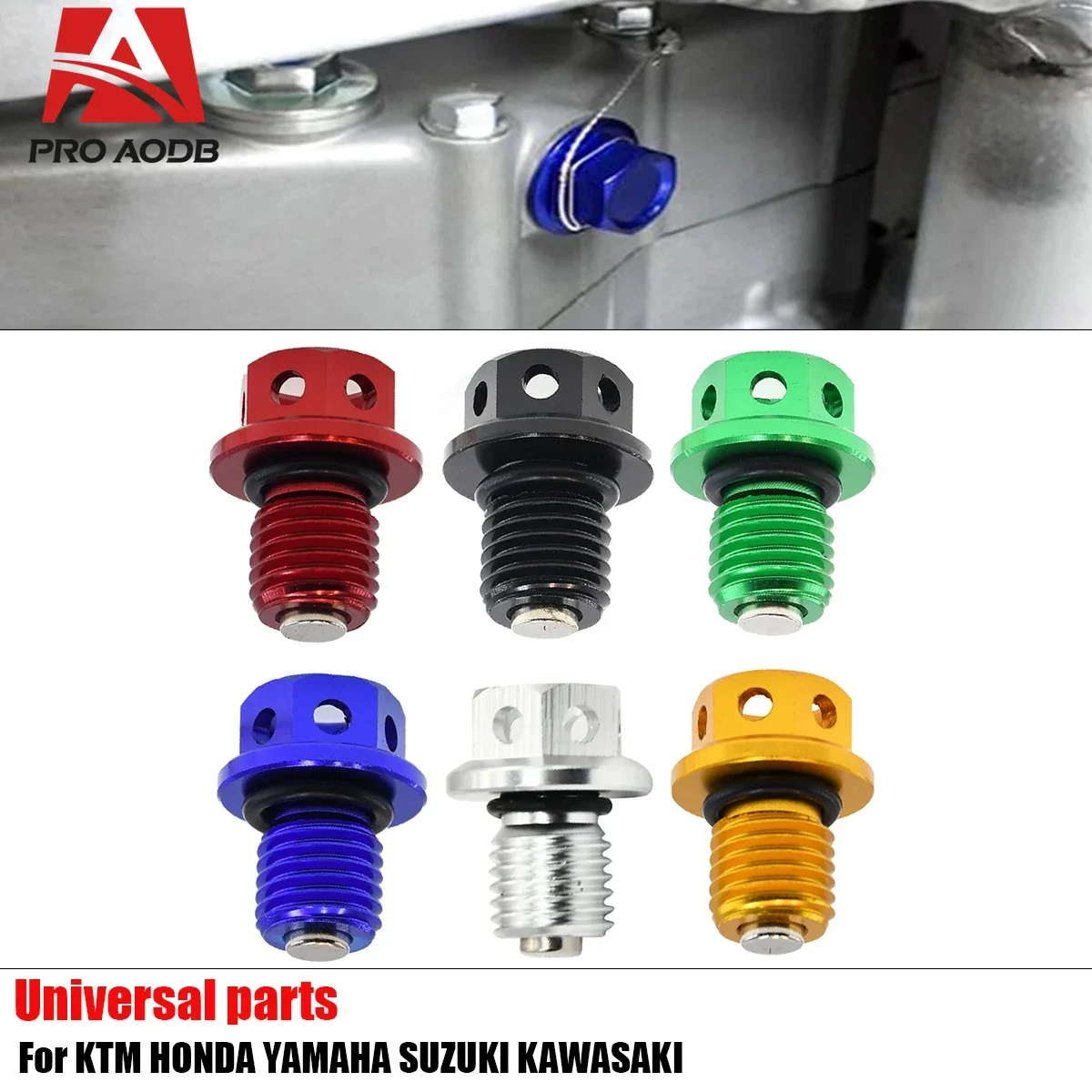 

M12xP1.5 Magnetic Oil Drain Plug Bolt Screw For Suzuki Yamaha Kawasaki Honda CR125 250 250R CRF250R XR 250 600R 650L CBR1000RR