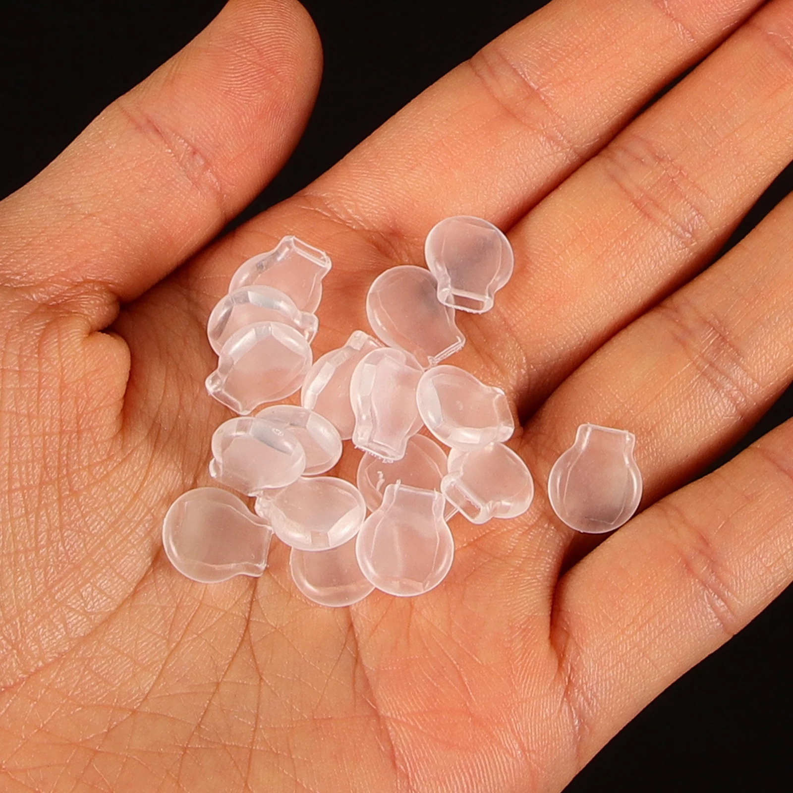 

50pcs Transparent Tpe Earring Painproof Gaskets Clip on Backs Soft Silicone Pad Convert Pierced to Clip Nonskid Cushions