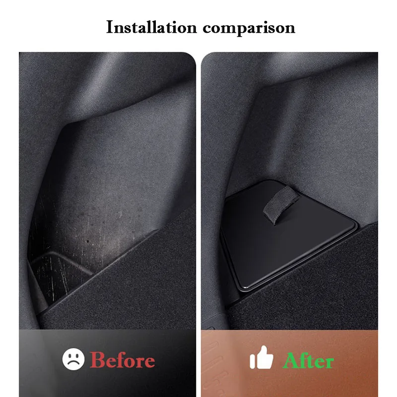For BYD Atto 2 2024 2025 Car Trunk Both Side Groove Storage Box ABS Plastic Organizer Buckets Interior Stowing Accessories