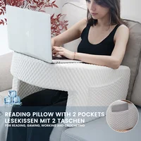1 Pc Soft Reading Pillow, Arm Rest Lap Desk Pillow for Gaming,Working, Sitting in Floor Sofa,with Removable and Washable Cover 3