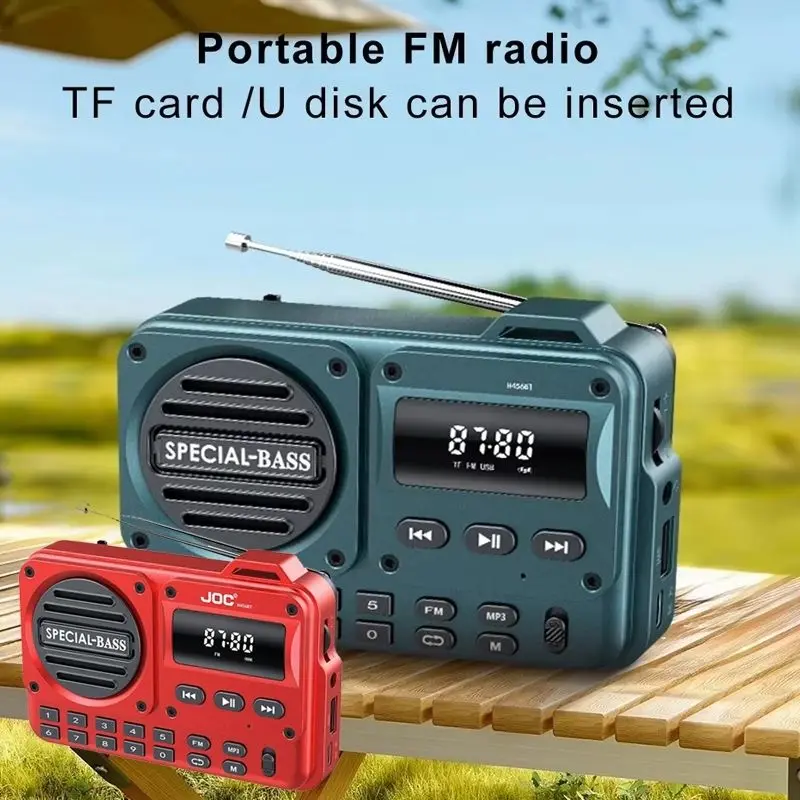

FM Radio for Bluetooth Digital Buttons Plastic-Portable Campus Broadcast Features for Elderly