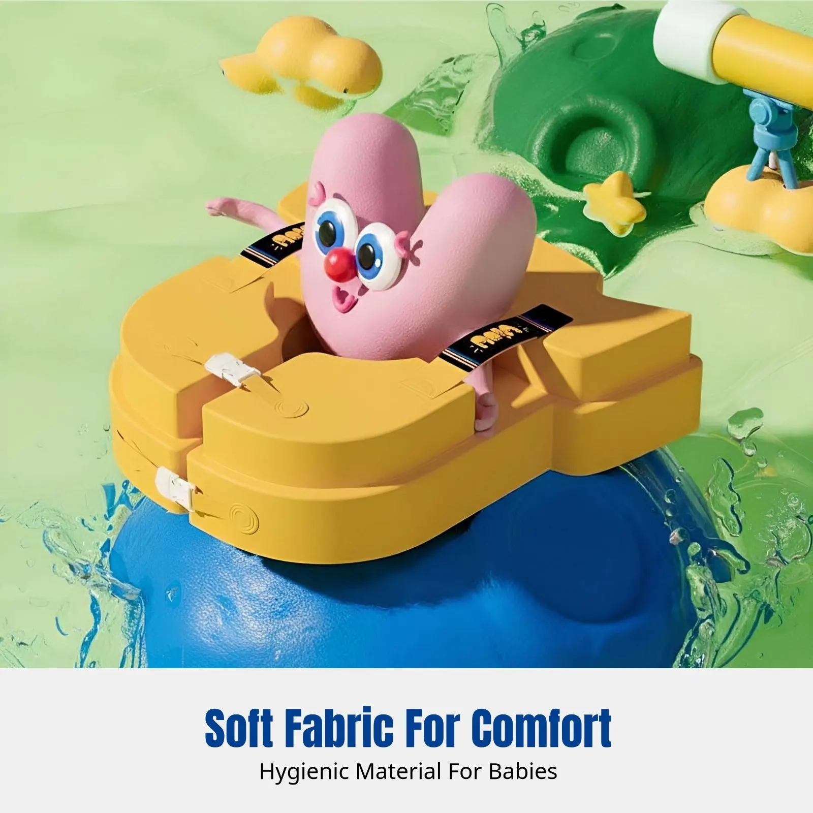 

Infant Underarm Float Ring, Non-Inflatable Foam, Adjustable Buckle, Anti-Flip, Waterproof PVC, Toddler Swimming Aid