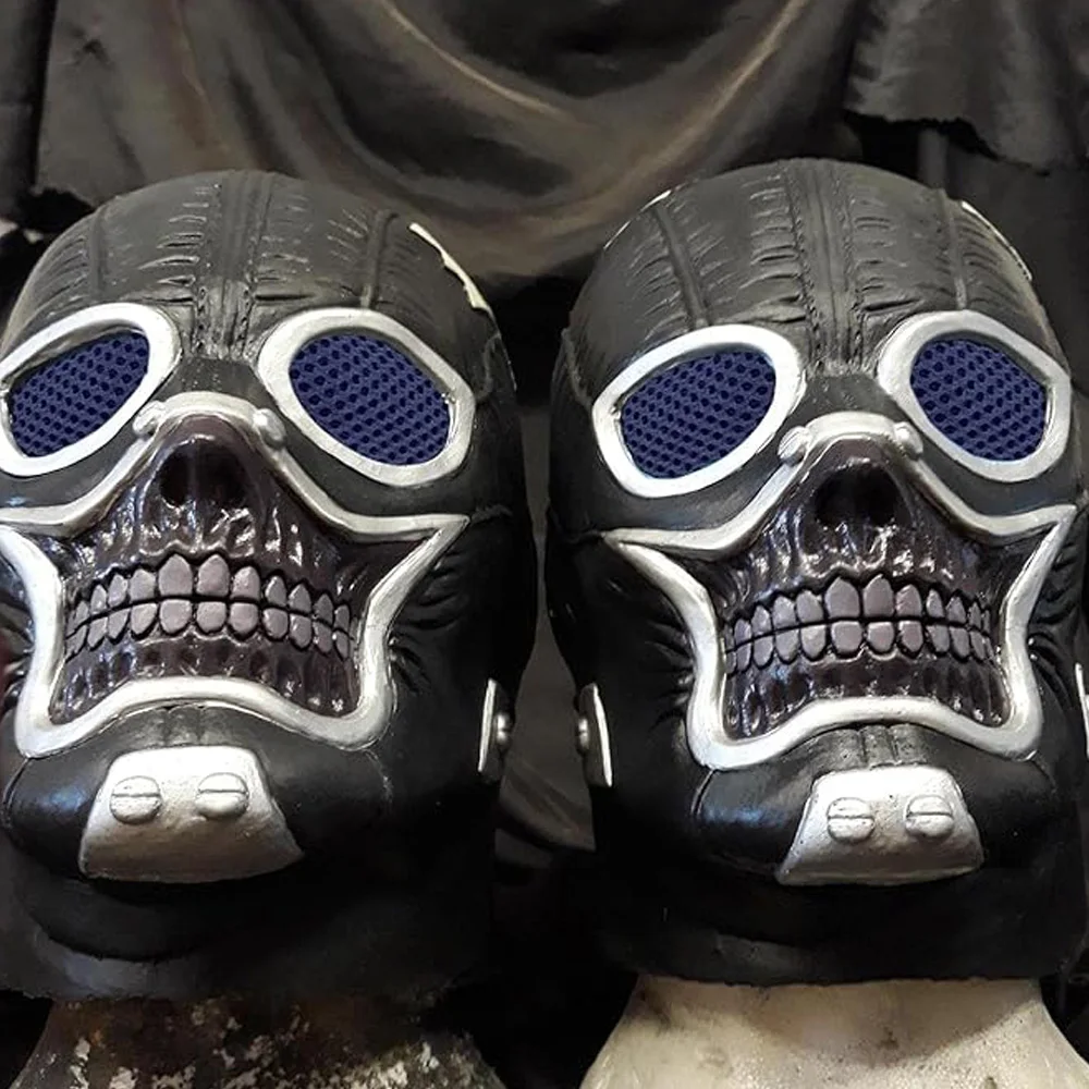 Anime Dorohedoro Mask Cosplay Shin and Noi Gorgeous Skull Latex Helmet Halloween Carnival Dress Up Party Costume Props Gifts