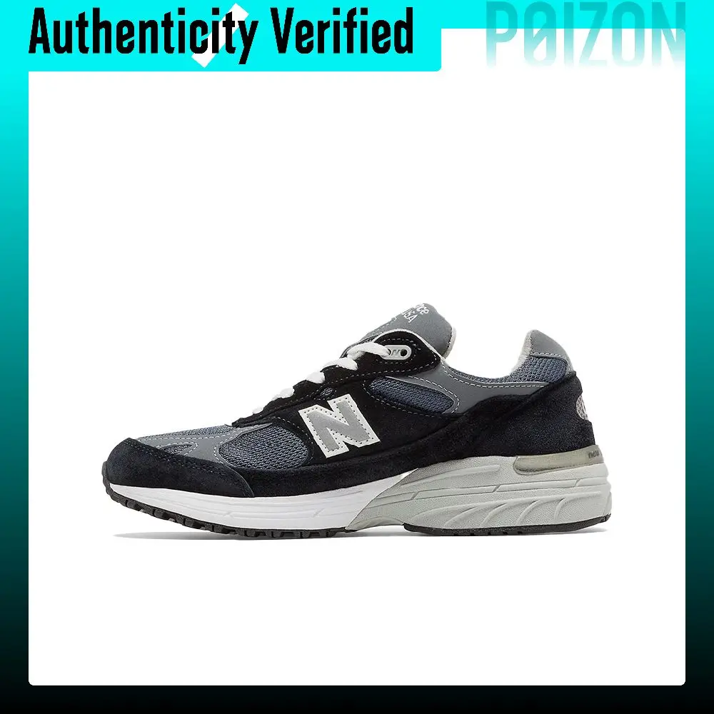 New Balance NB 993 Fabric Cushioning Abrasion Resistant Low top Casual Running Shoes Women's Navy Blue Made In USA WR993NV