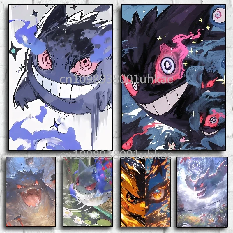 Anime Pokemon Plakat Pokémon Kolor Estetyka Pikachu Flaming Smok Dom Sypialnia Dekoracja Ścienna Obraz na Płótnie Prezent