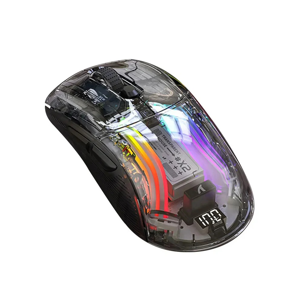 

Attack Shark X2 Gaming Mouse Transparent 2.4G Wireless 3D RGB Computer Mice With Optical Sensor For Laptop PC