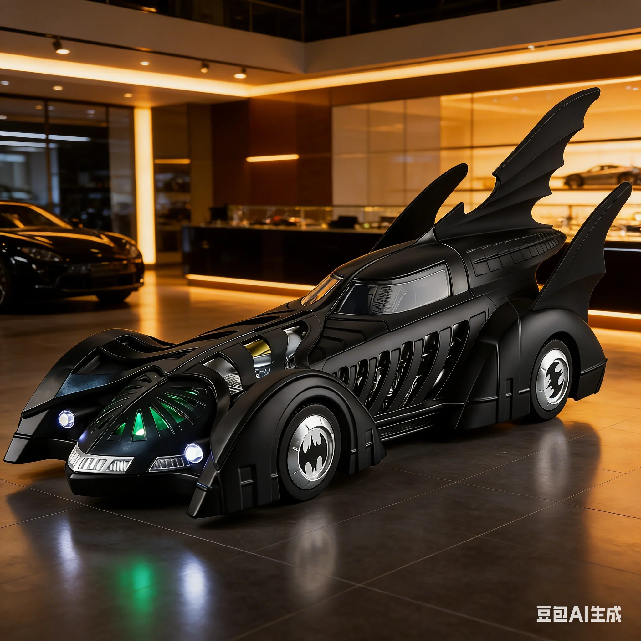 1:32 1995 Batmobile Alloy Diecast Model | Pull Back, Lights & Sounds | Cool Collectible & Ideal Gift