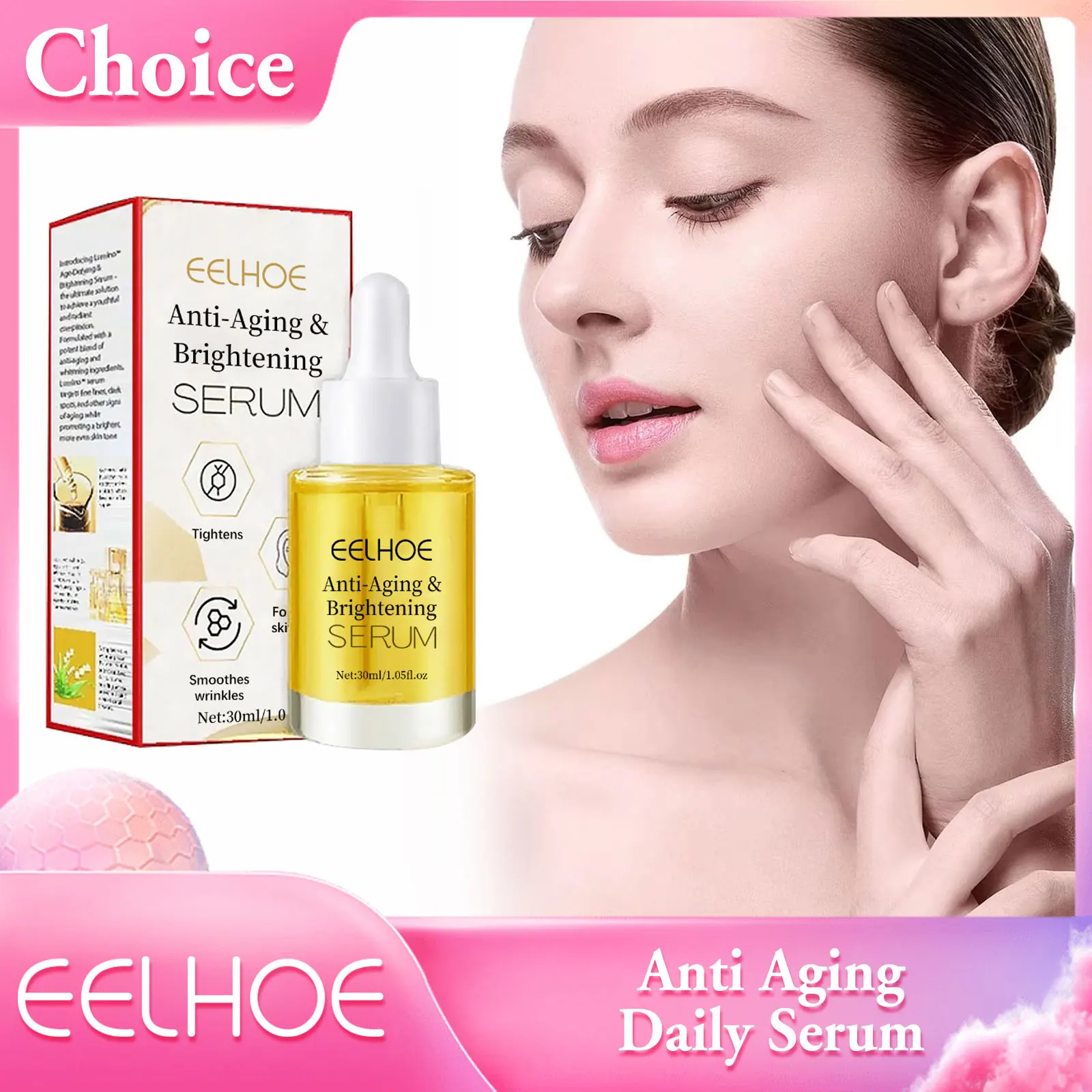 Vitamin C Facial Serum Effective Glowing Skin Pore Shrinking Dark Spots Tightening Smooth Firming Brighten Essence Skin Care 43g