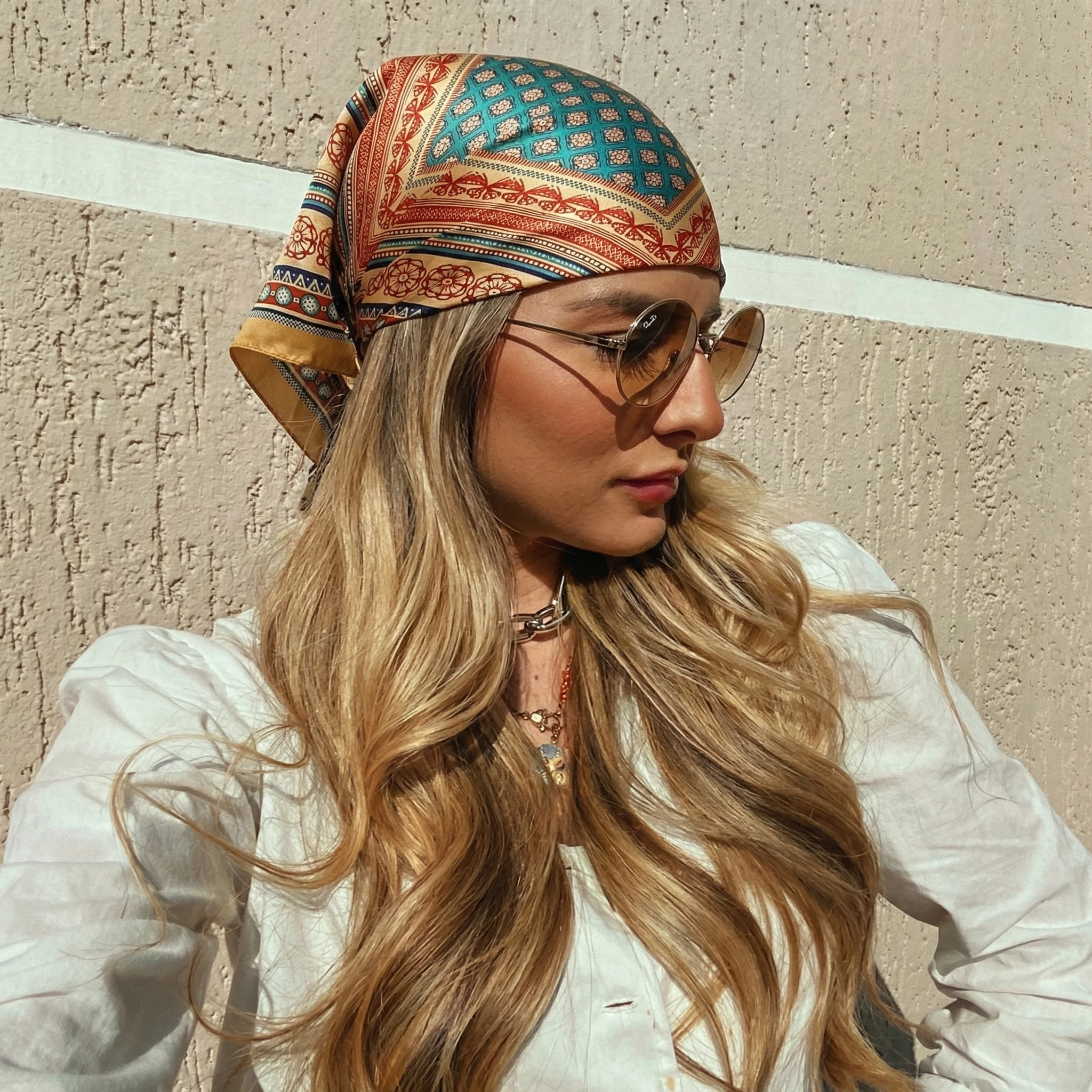 Luxury Print Satin Silk Square Scarf for Women Shawl Hijab Neckerchief Female Hair Ribbon Headband Fashion Wrap Bandana 2026 New view 3