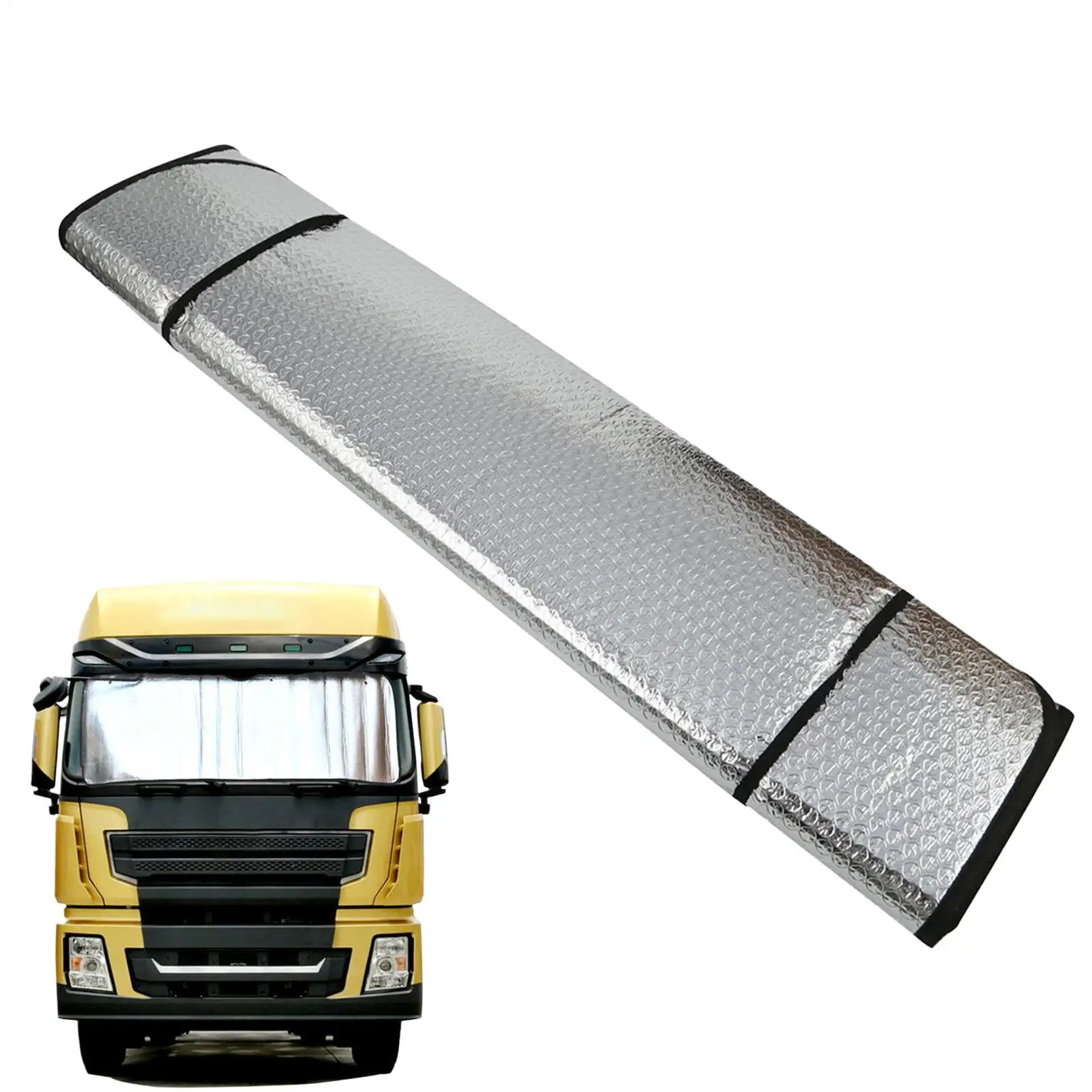 Sun Shade For Truck Windshield Sunlight Protection Keep Interior Cool Large Truck Windshield Sun Cover For Parked Vehicles