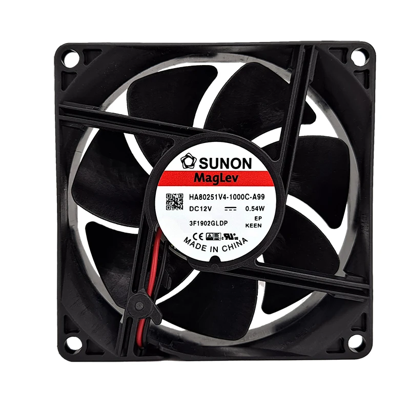 SUNON HA80251V4-1000C-A99 DC 12V 0.54W 80x80x25mm 2-Wire Server Cooling Fan