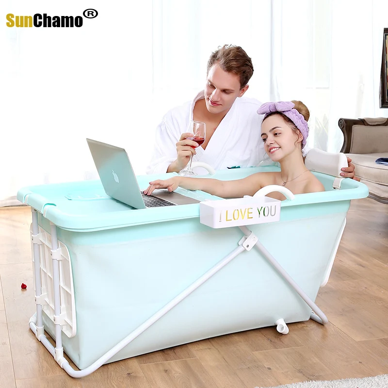 European Adult Folding Portable Insulation Inflatable Bathtub Plastic Bath Tub Food Grade Non-toxic Soft Material Spa