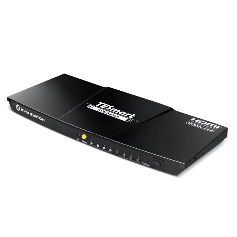 Switch KVM HDMI a 4 porte con USB 2.0 4K 60HZ 4 ingressi 1 uscita Supporto HDCP EDID Multiviewer Interruttori KVM video 4x1