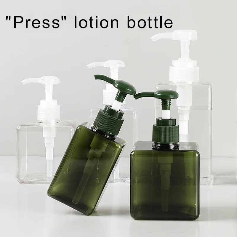 

10Pcs 100ml 150ml 250ml 450ml Manually Press Facial Cleanser Shampoo Foam Bottle Large Capacity Square Press Bottle