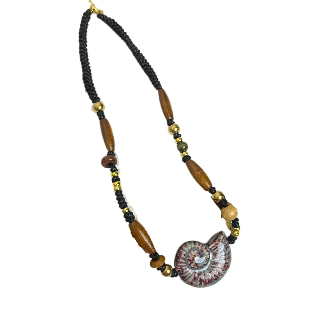 

Fashion Conch Ceramic Beads Necklaces Cute Jewelry Ethnic Style Necklaces Korean Style Decoration Bohemian Drop Pendant Beach