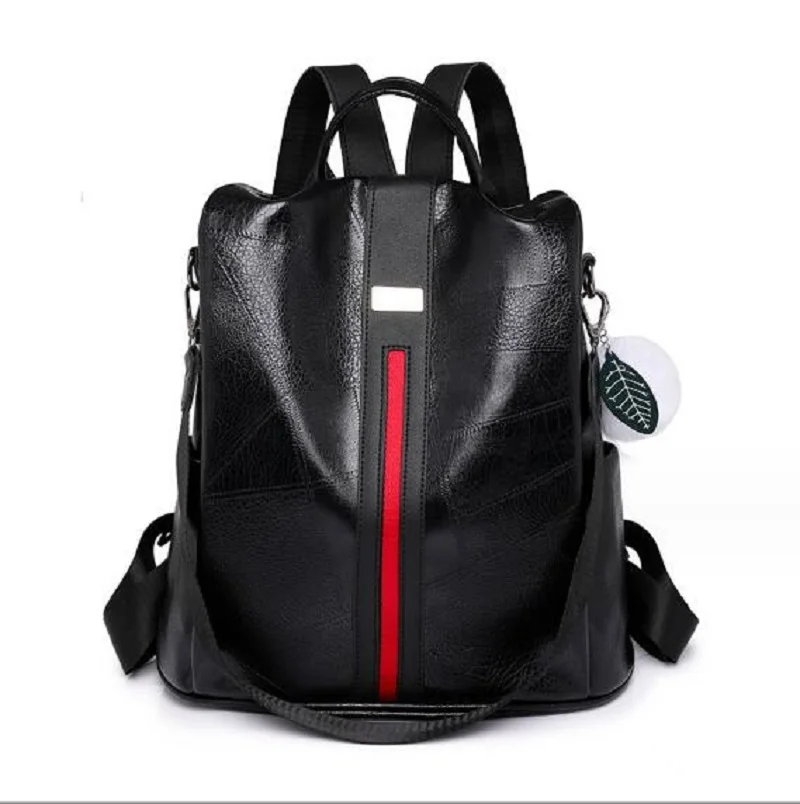 New Korean Fashion Large Capacity Student Backpack School Bag Women Soft Leather Casual Shoulder Bags Totes Crossbody Bag