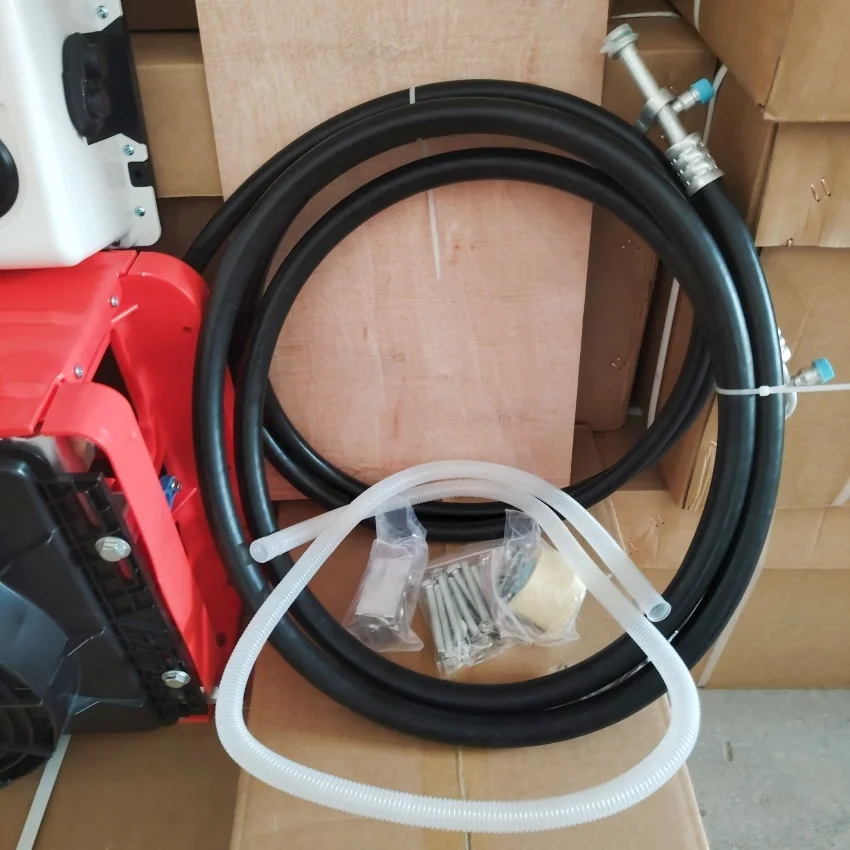 جرار 12 فولت المقصورة نظام التيار المتردد مكيف كهربائي وقوف السيارات تكييف الهواء 24 فولت 12 فولت للشاحنة #5