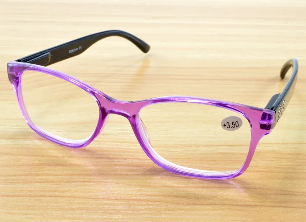 Rectangular Blu Light Blocking Reading Glasses Super High Quality with PU Case America Brand women ladies Ultralight +0.75~+4.0