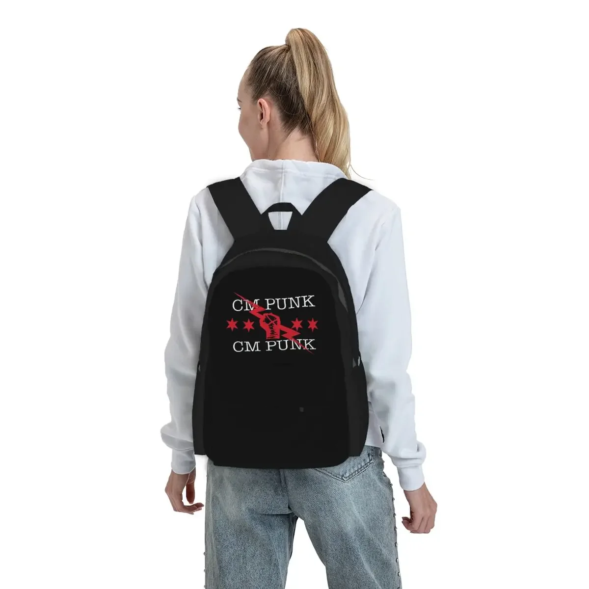 

Cm Punk Logo Backpack Boys Girls BookBag Kids School Bag Computer Shoulder Bags for Men Women