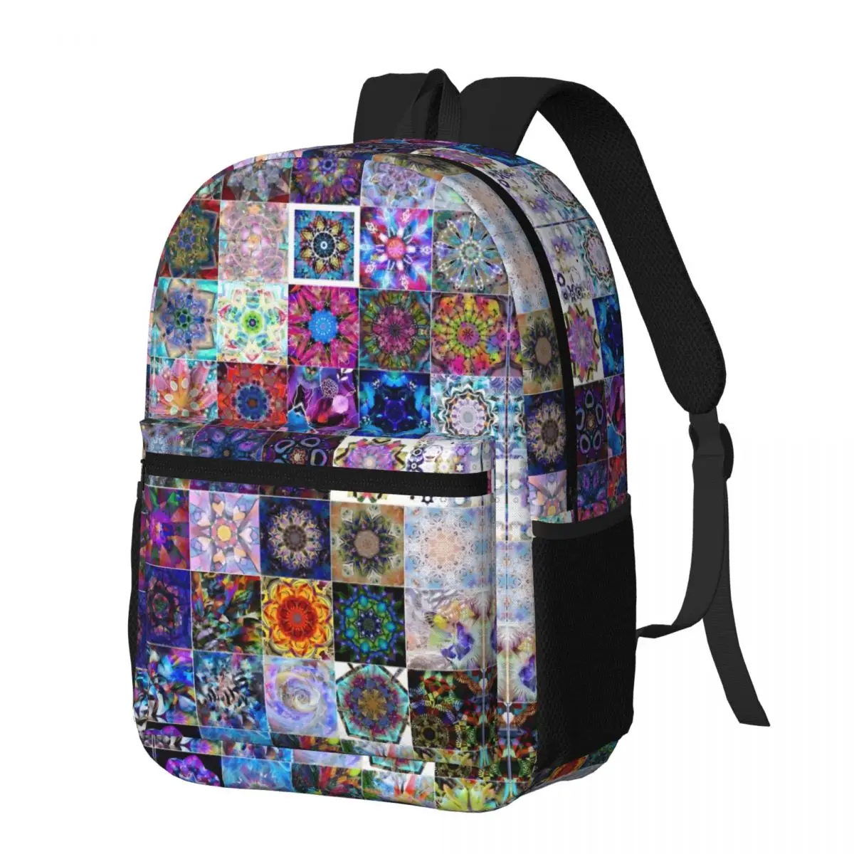 atinfor Kaleidoscope Patchwork Printing Women Backpack Female Laptop Student Bookbag School Bag for Teenage Girl 17 inches