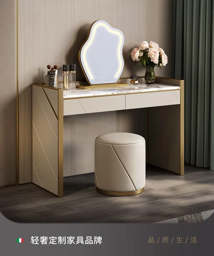 Light Luxury Makeup Table, Bedroom, Simple Marble, Fashion, Modern, and Upscale Designer Dressing Table