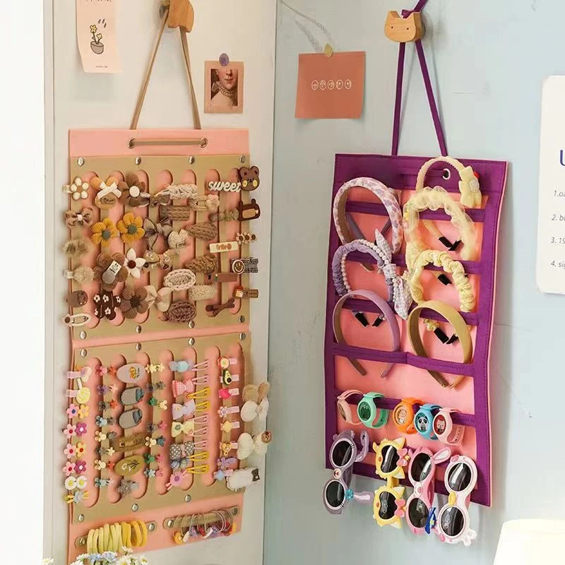 Hair Bows Organizer Wall Hanging Large Capacity Headband Holder Hair Clip Storage Hanger Space Saving Accessory For Girl Room