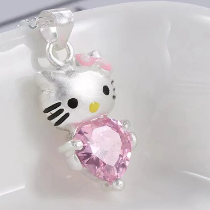 Kawaii Sanrio Cinnamoroll Hello Kitty Necklace Chain Pendant Accessories Girls Toy Gift