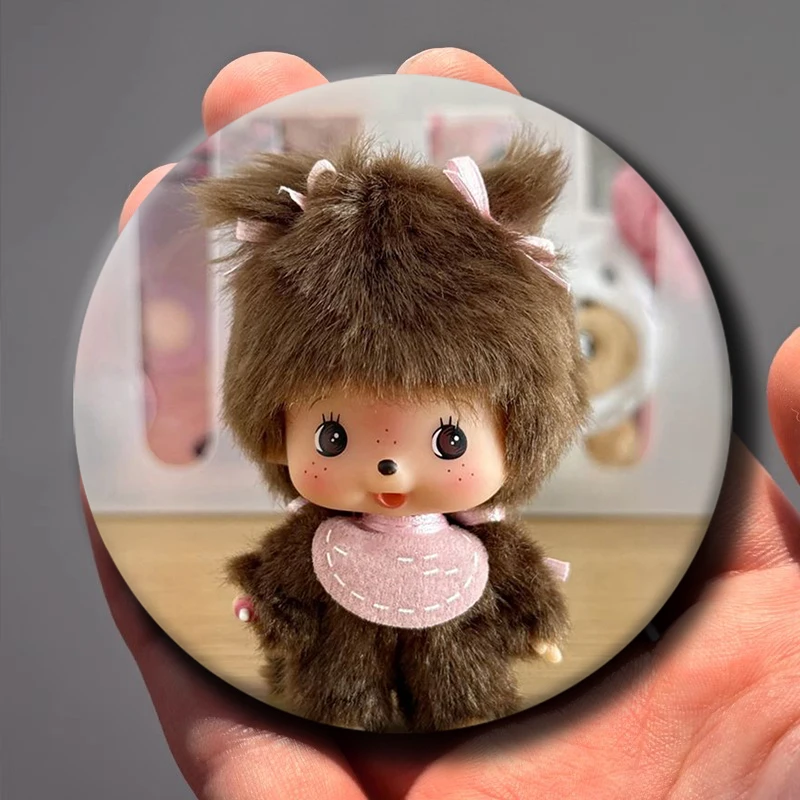 Cartoon M-Monchhichis-eS Cover Brooches Funny Meme Badge Fashion Jewelry Gifts
