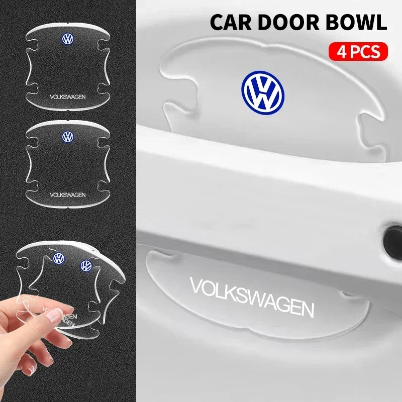 

4pcs/set car door handle stickers scratch-resistant handles bowl stickers For Volkswagen Mazda Opel Nissan Skoda Peugeot LEXUS