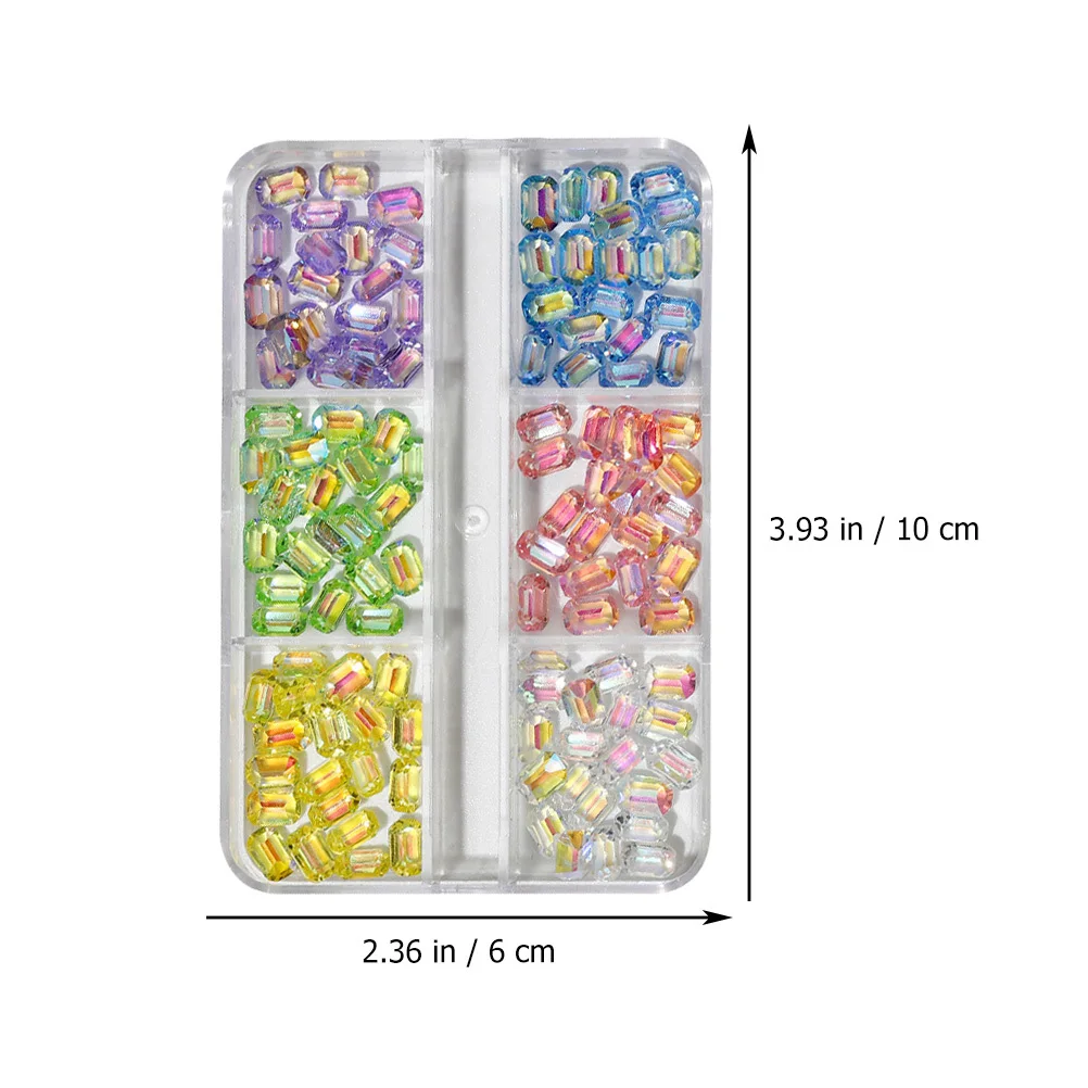 2 Boxes Nail Art Diamond Decor Colorful Manicure Diy Ornament Small Nail Resin Craft Sparkling Design Accessory Tool