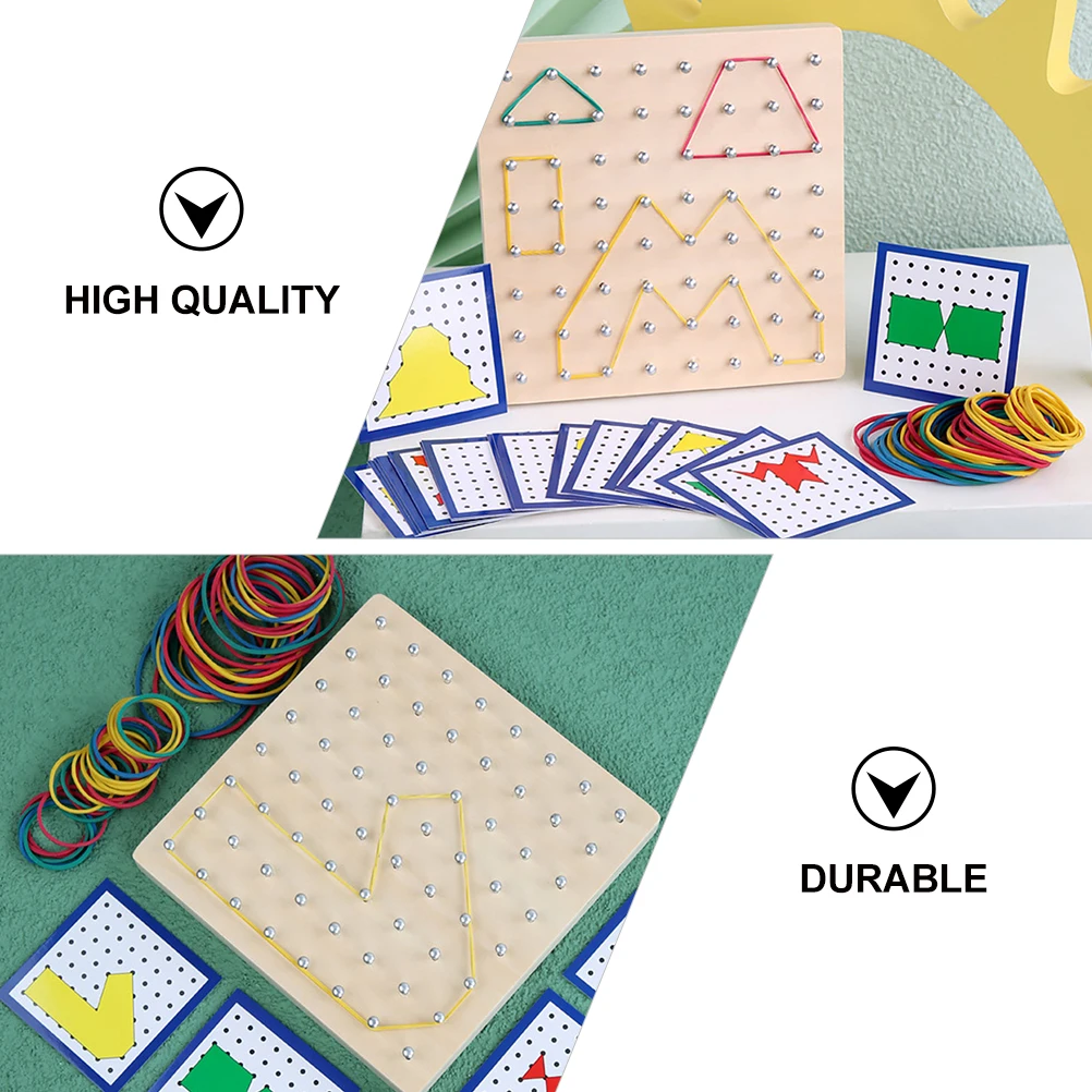 

Nail Board Teaching Aids Tools for Kids Wooden Geoboard Pegboard Creative Puzzle Basswood Splint Educational Toys Child
