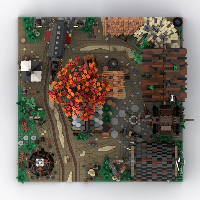 Medieval Castle Model Moc Building Bricks The foul smelling suburbs Technology Modular Block Christmas DIY Toy Holiday Gifts