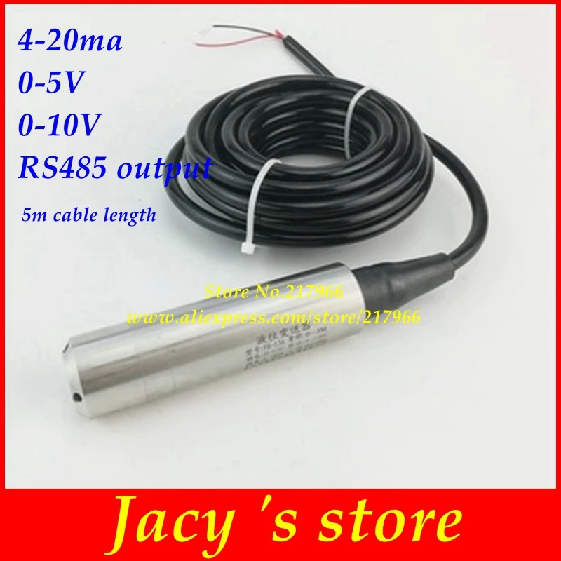 12-24VDC H2O مستشعر مستوى السائل دمج مستوى الارسال المدخلات نوع استشعار مستوى المياه 4-20ma 0-5 فولت 0-10 فولت RS485 الإخراج