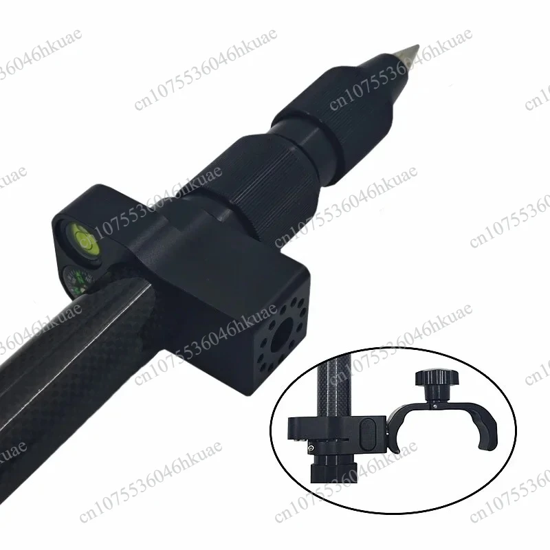 

3 Sections Retractable Survey Centering Rod 74 To 180cm Lightweight Carbon Fiber Measuring Prism Support Pole