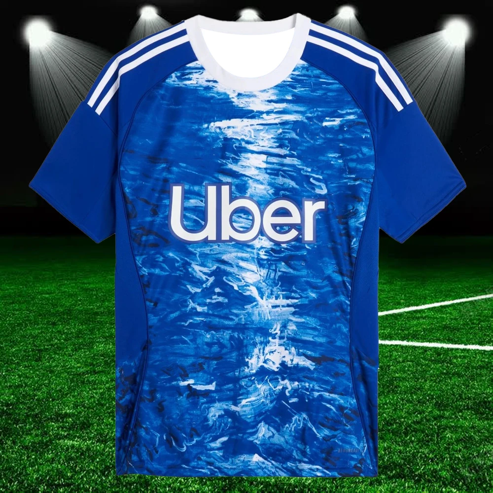 Como 1907 camiseta de fútbol local para hombre verano 2025-26 ropa deportiva para niños jóvenes uniforme de fútbol de entrenamiento de gran tamaño Jersey transpirable