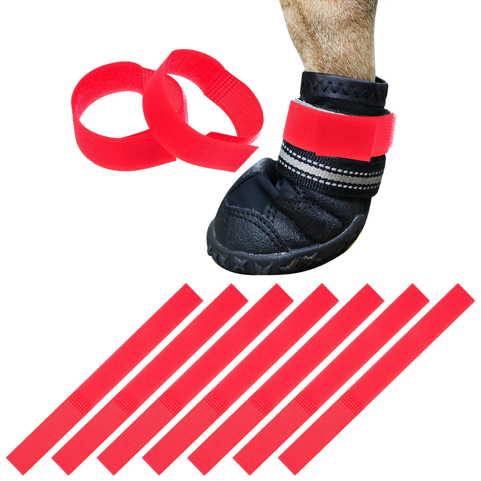 

10 Pcs Rain Boots Socks Patch Doggie Footwear Fasteners Holders Paw Cover Canine Straps Animal