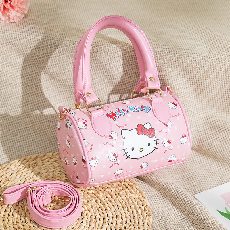 

Trendy Cartoon Hello Kitty Girls Handbag Shoulder Crossbody Bag Fashionable Kawaii Handheld Crossbody Bag for Women Organizer