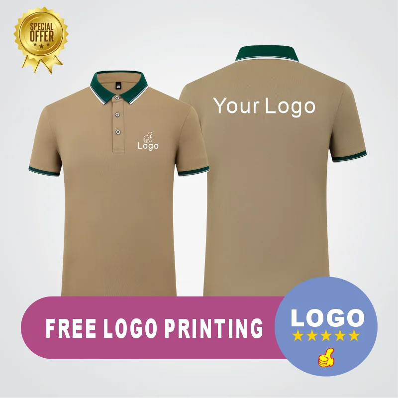 2024 New Business Polo Fashion Print Casual Men's and Women's Shirt Pattern Embroidery Company Group Polo Fashion Top