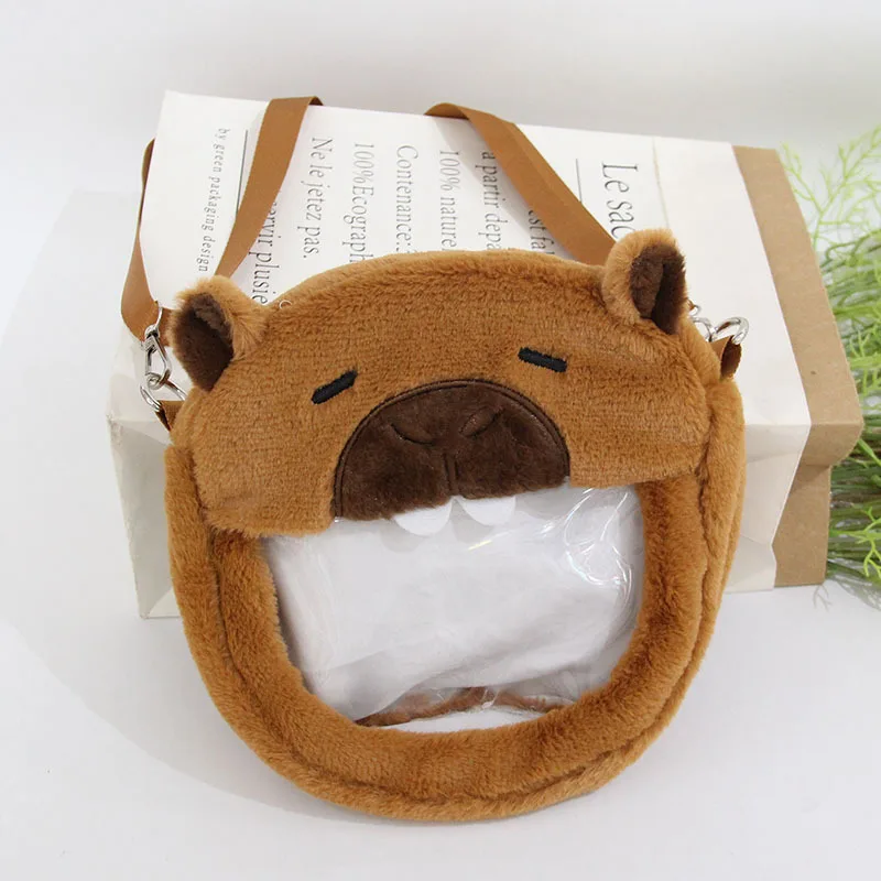 Entzückende Cartoon Capybara Plüsch tasche lustige Tier Student weiche Umhängetasche niedliche kleine runde Tasche Cross body Kinder Geburtstags geschenk