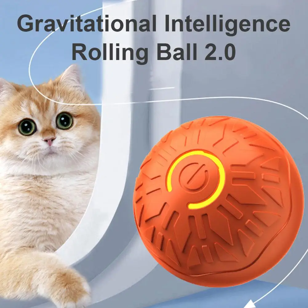 USB Electronic Smart Dog Toy Ball Interactive Pet Automatic Moving Ball Self Rotating Ball For Puppy Birthday Gift