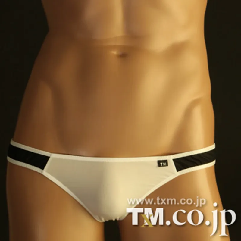 Men Contrast‑Color Thong Fashion Sports T‑Back Underwear Sexy Silky Smooth Breathable High Elastic Male Panties