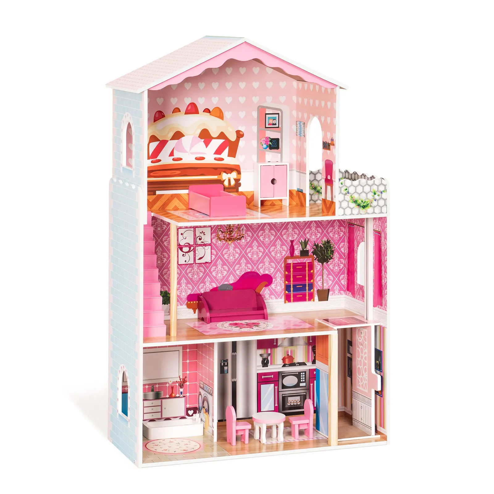 Dreamy Wooden Dollhouse, Gift for kids