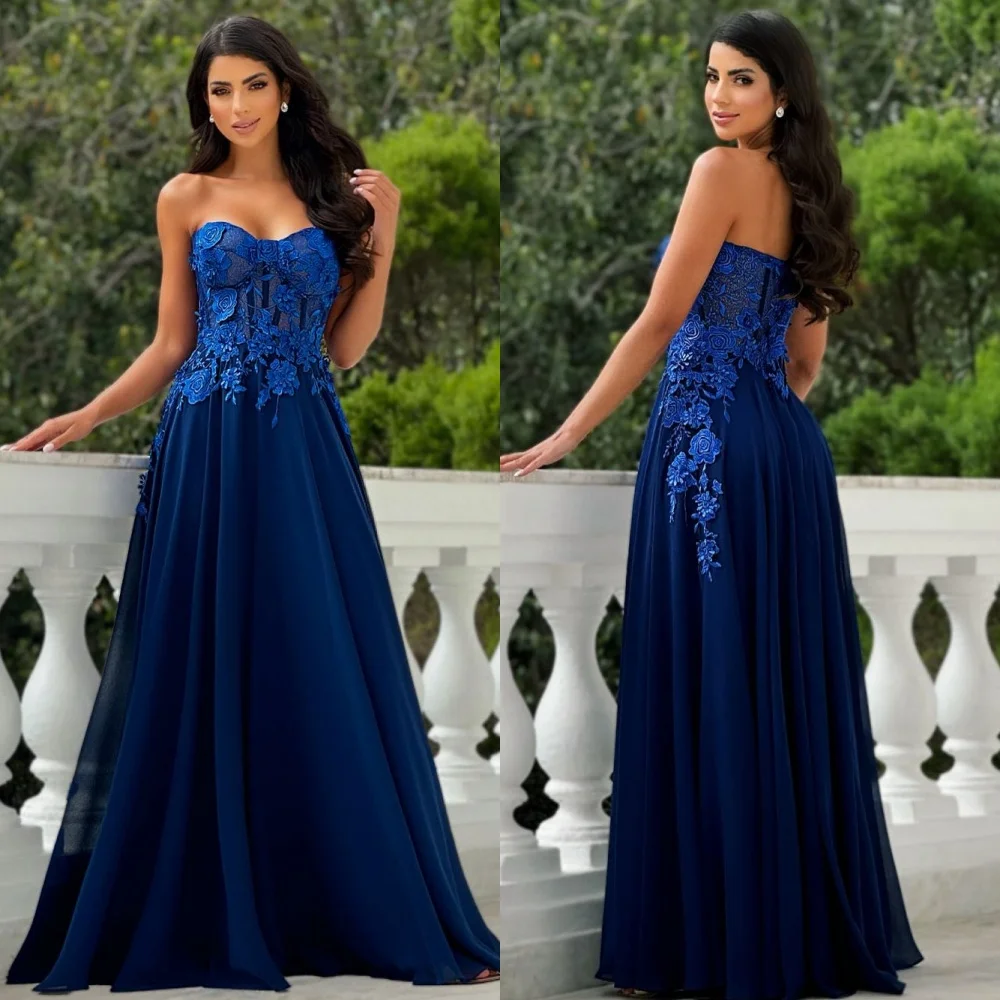 맞춤형 중국 스타일 복잡한 저지 아플리케 플리츠 A라인 스트랩리스 롱 드레스 맞춤형 행사 드레스 사이즈 가능