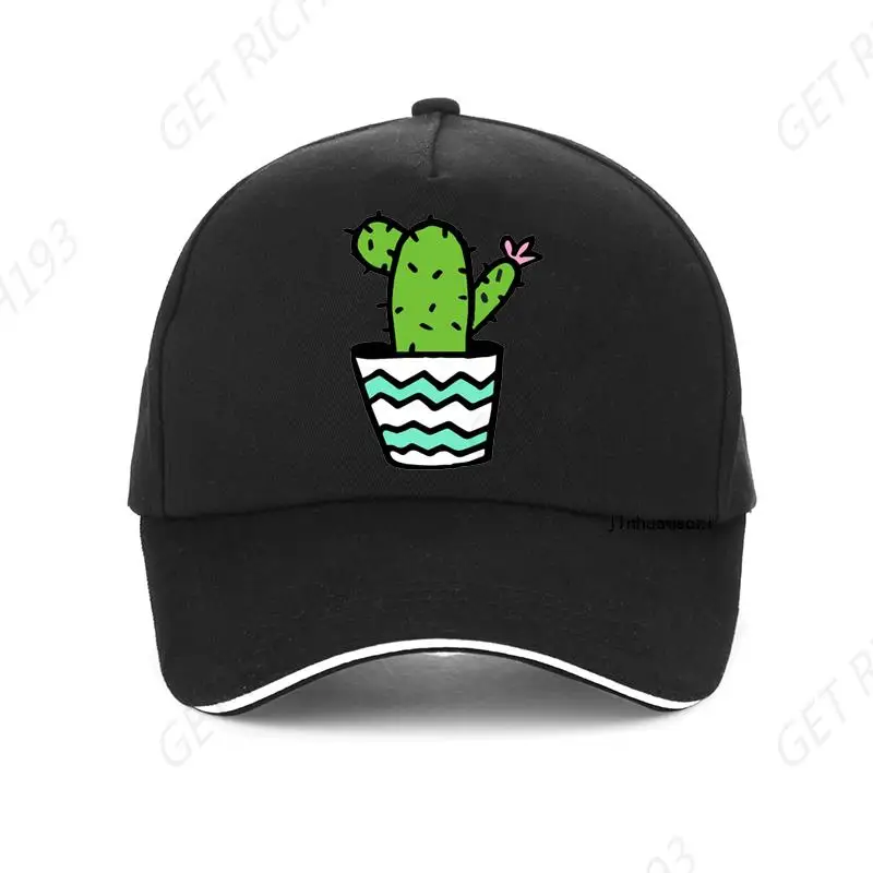 

Cartoon Cactus Green Baseball Cap Side Letter Wild Cap All Seasons Men And Women Hat Outdoor Visor 2019 New Fashion Hat